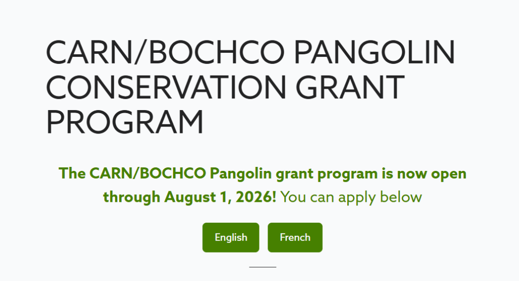 CARN/Bochco Pangolin Conservation Grant Program 2026 (With up to USD 10,000)