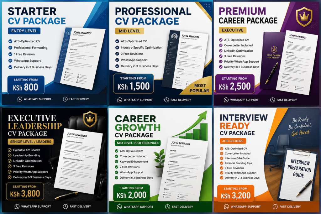Professional CV Writing Services in Kenya | ATS-Optimised CVs