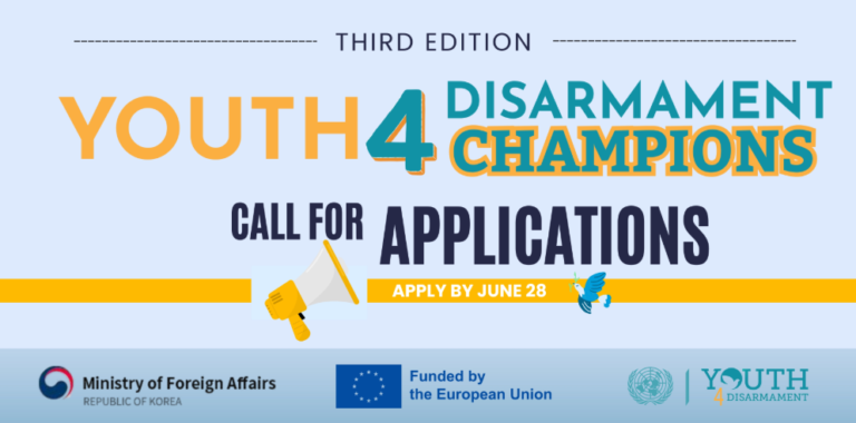 UNODA Launches Youth4Disarmament Champions: Fully Funded Programme for 9 Young Leaders – Apply by June 28, 2026