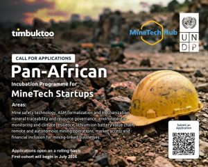 The UNDP Timbuktoo Pan-African MineTech Exploration Technology Pre-Incubation Programme 2026