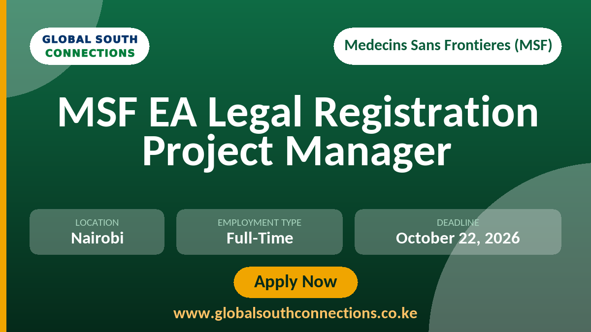 Team Msf MSF EA Legal Registration Project Manager - Global South Connections